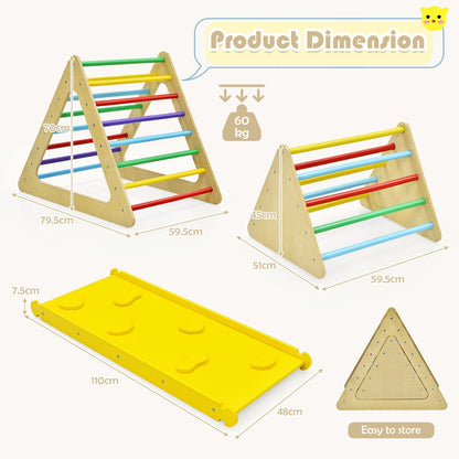 3 Piece Pikler Set - 2 Triangles & 1 Ramp