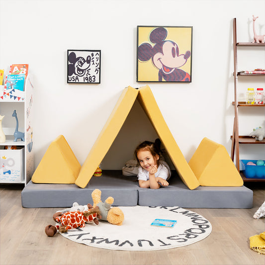 Modular Play Couch for Kids - Yellow