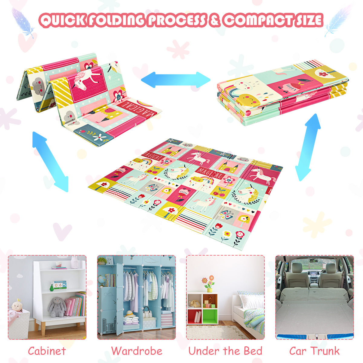 Reversible Folding Baby Play Mat