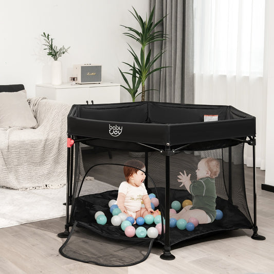 BabyHaven: Portable Playpen with Detachable Canopy