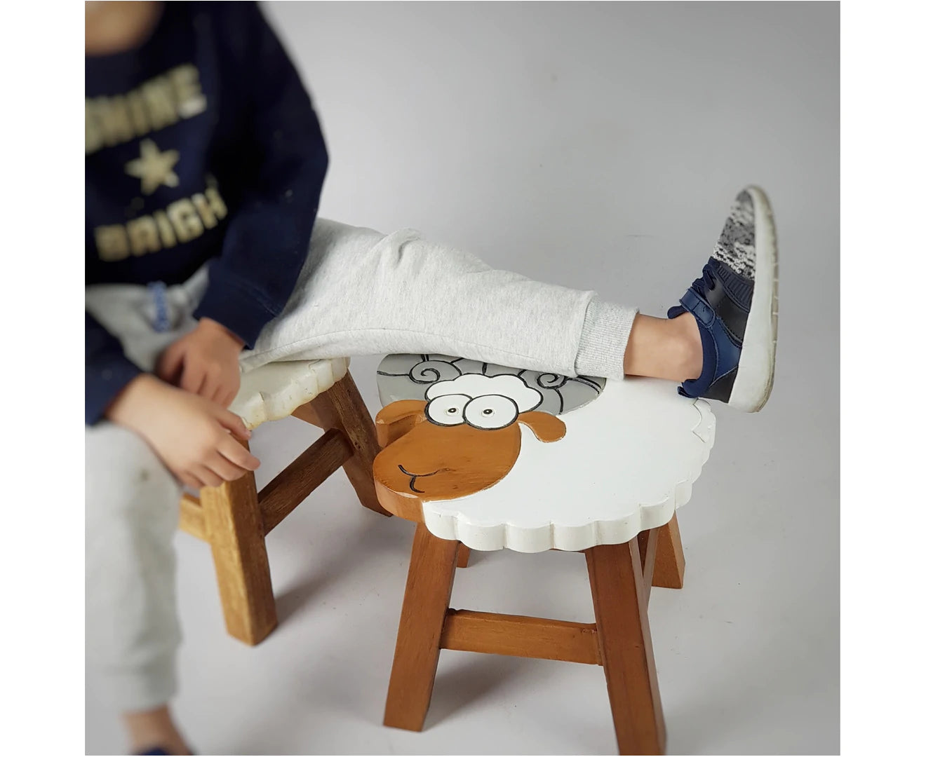 EcoCharm Handcrafted Kids' Stool - Ram