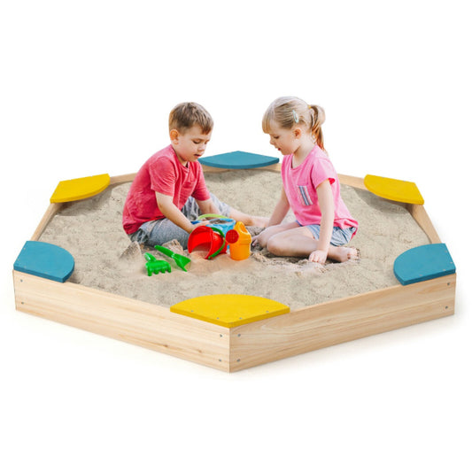 Hexagonal Sandpit with corner seats