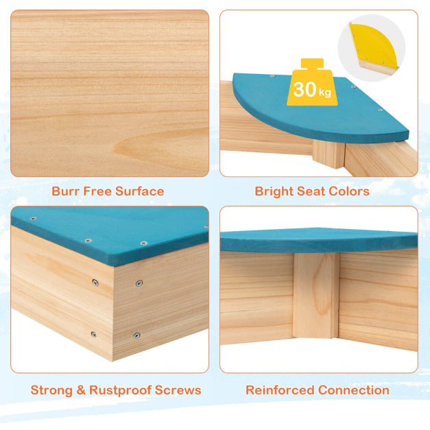 Hexagonal Sandpit with corner seats