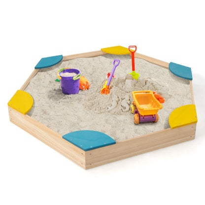 Hexagonal Sandpit with corner seats