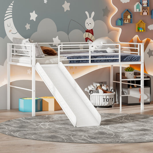 Nebula Kids' Loft Single Bed with Slide