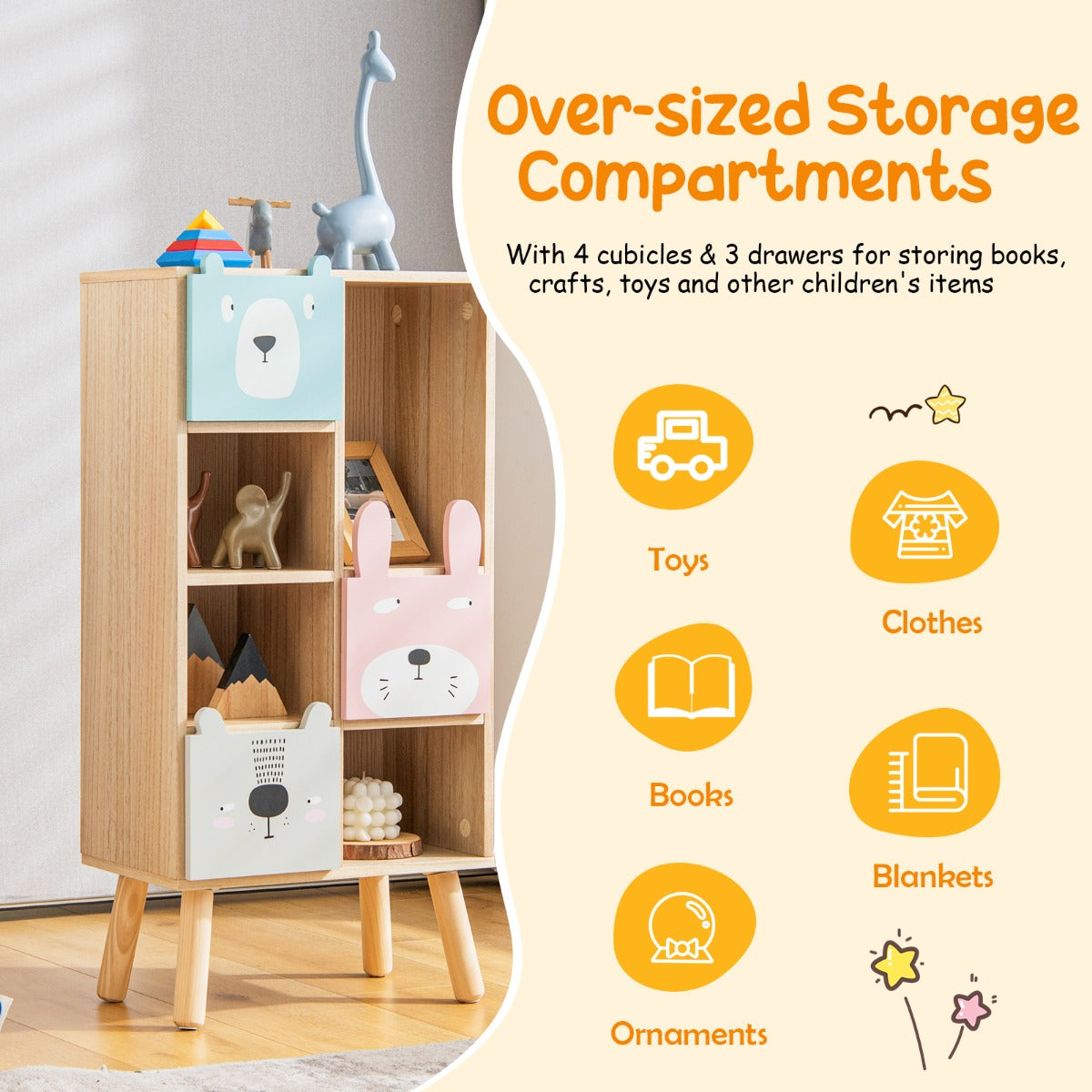 Book 'n' Toy Haven Kids Storage Cabinet