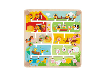 Tooky Toy Alphabet & Farm Animal Matching Maze Set