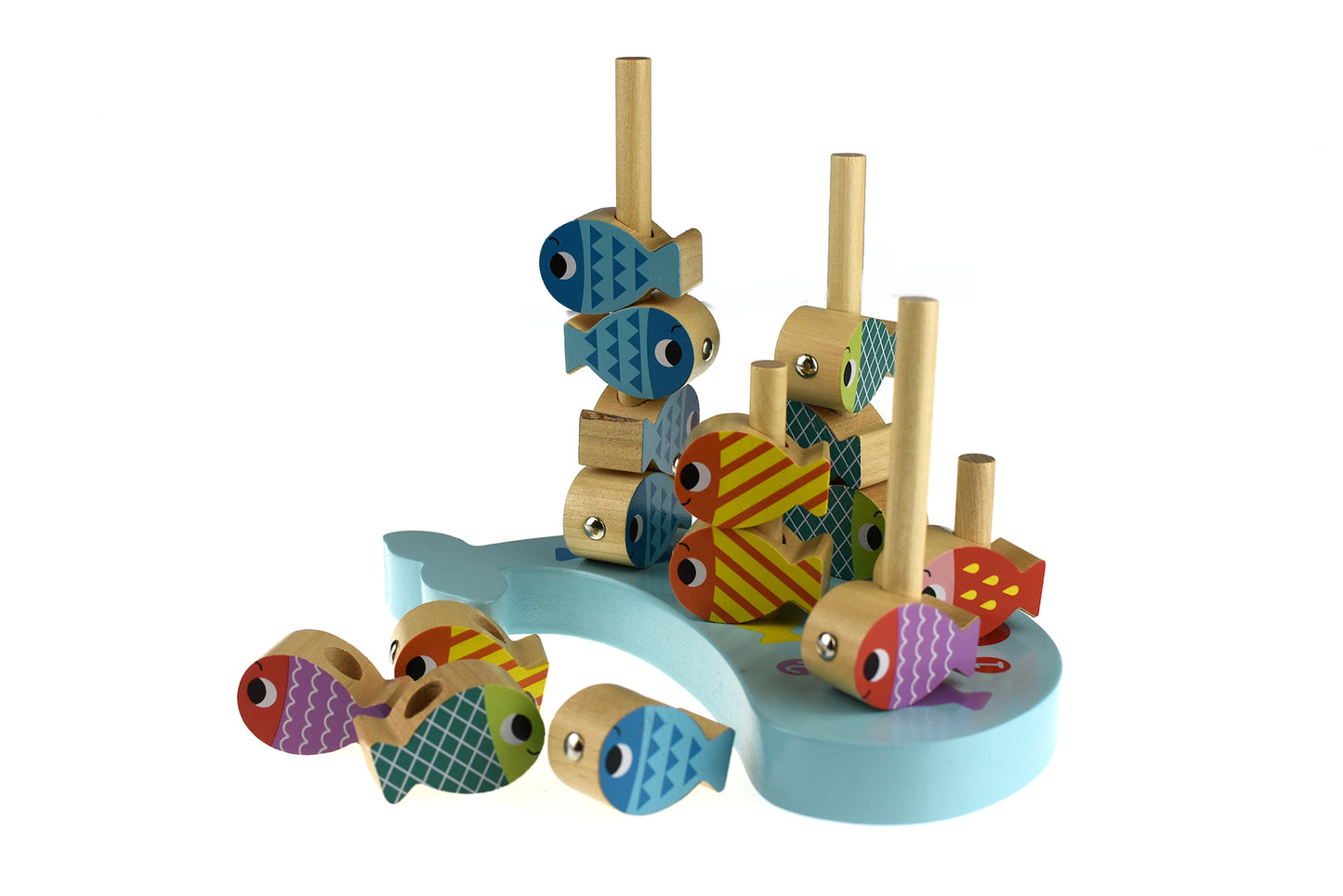 Tooky Toys 4 in 1 Fishing and Stacking Game