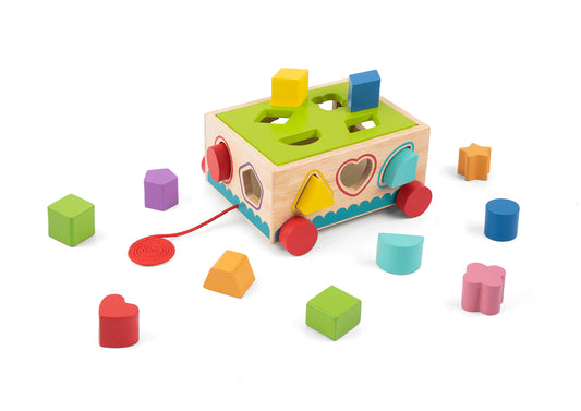 Tooky Toys Shape Sorter Cart