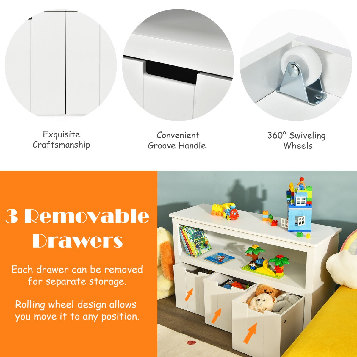 Little-Treasures: 3-Drawer Toy Organizer