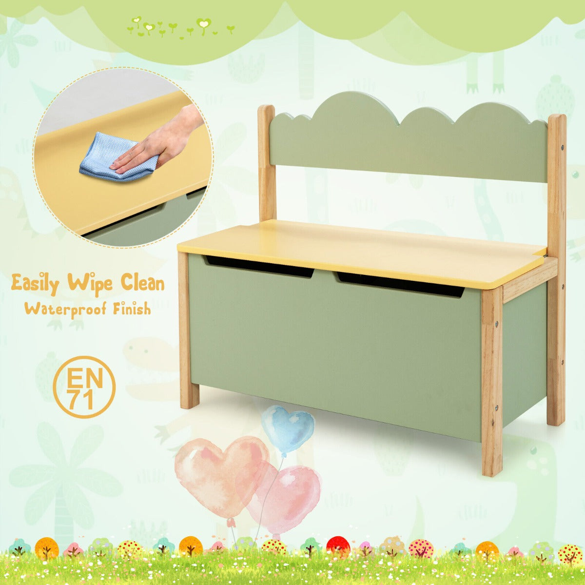 Kid's Bench with Storage