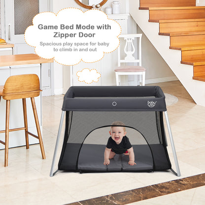 Baby Foldable Travel Portacot With Plush Mattress