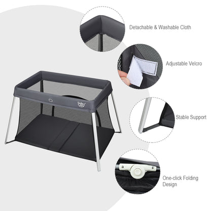 Baby Foldable Travel Portacot With Plush Mattress