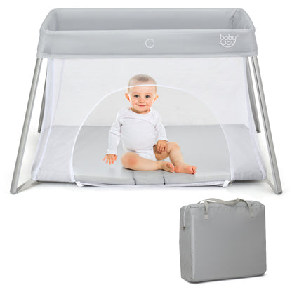 Baby Foldable Travel Portacot With Plush Mattress