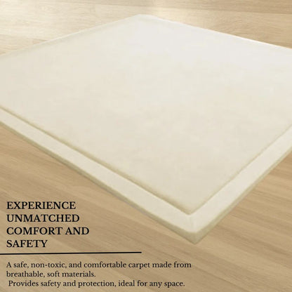 Japanese Soft Touch Memory Foam Tatami Rug - Ivory Medium