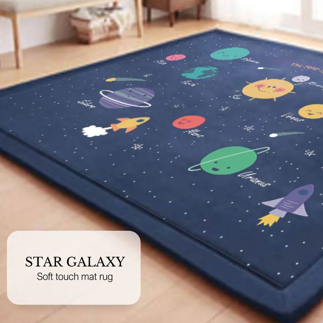 Japanese Soft Touch Memory Foam Tatami Rug - Star Galaxy Medium