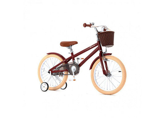 Regal Ride: Vintage-Inspired 18'' Kids Bike in Macaron Red by Royal Baby