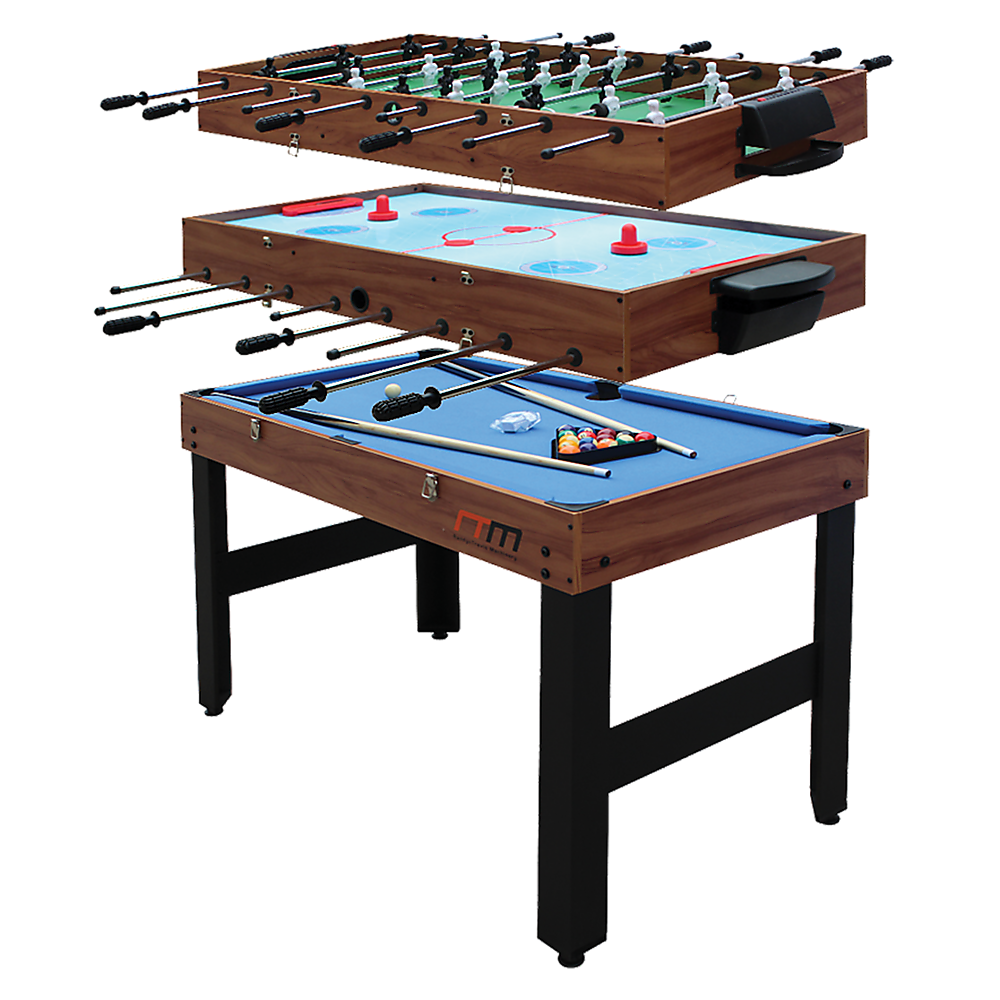 MultiPlay: 3-in-1 Game Table - Foosball, Soccer, Hockey, and Pool