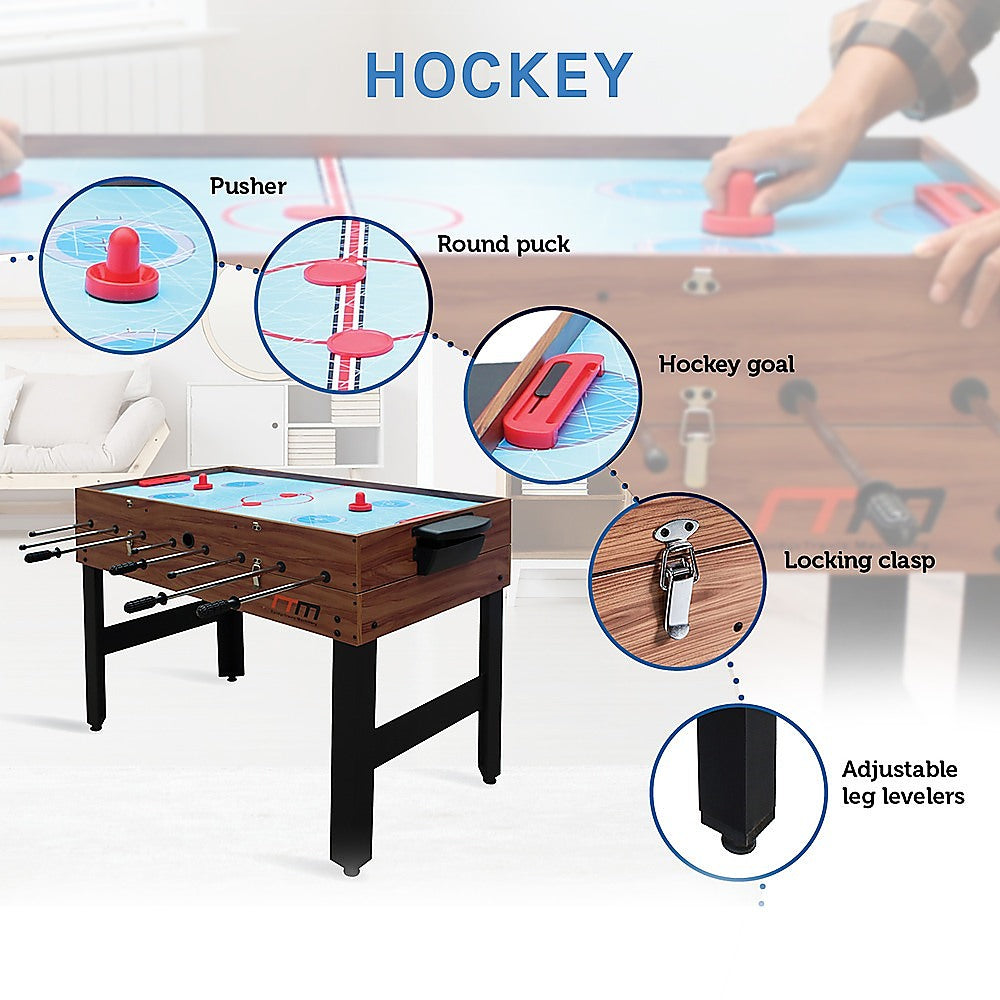 MultiPlay: 3-in-1 Game Table - Foosball, Soccer, Hockey, and Pool