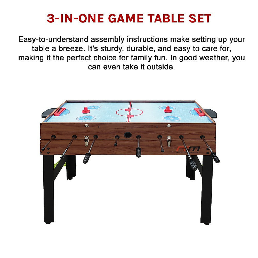 MultiPlay: 3-in-1 Game Table - Foosball, Soccer, Hockey, and Pool