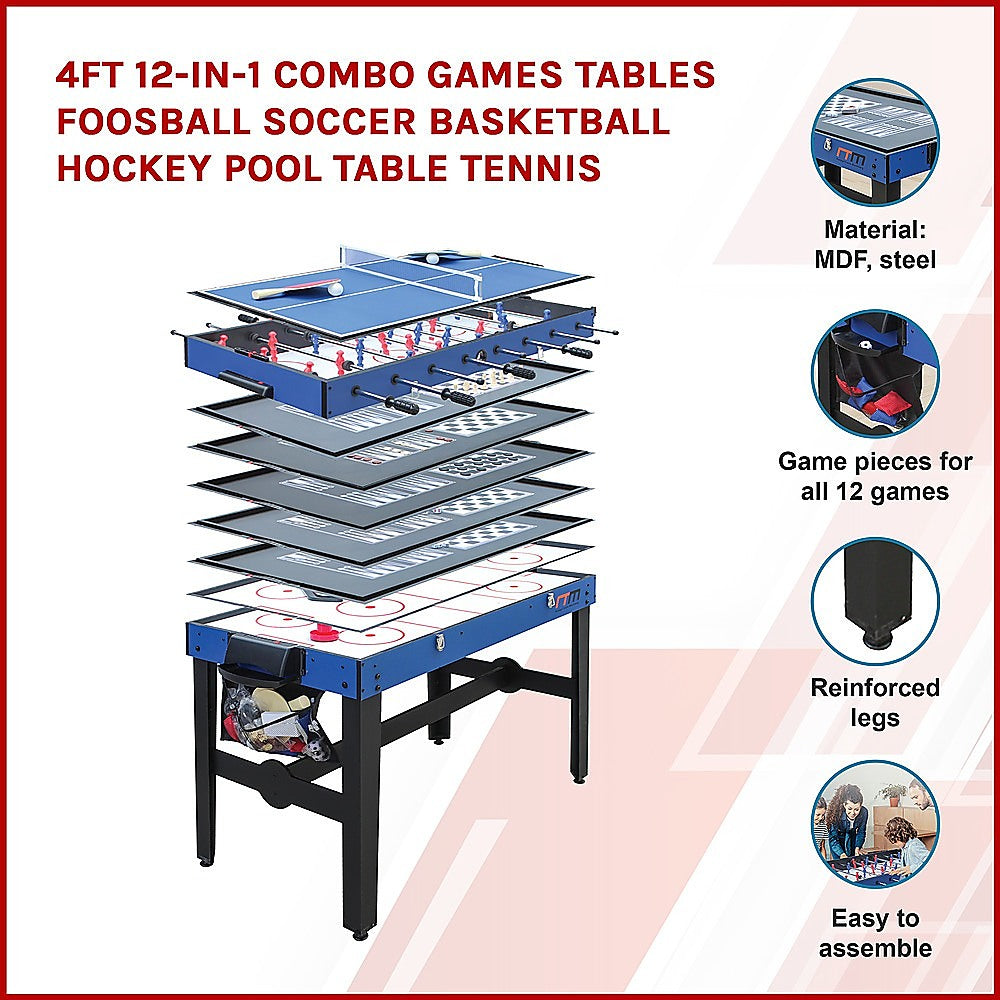 VersaPlay: Multi-Game Table - Foosball, Soccer, Basketball, Hockey, Pool, Table Tennis, and More