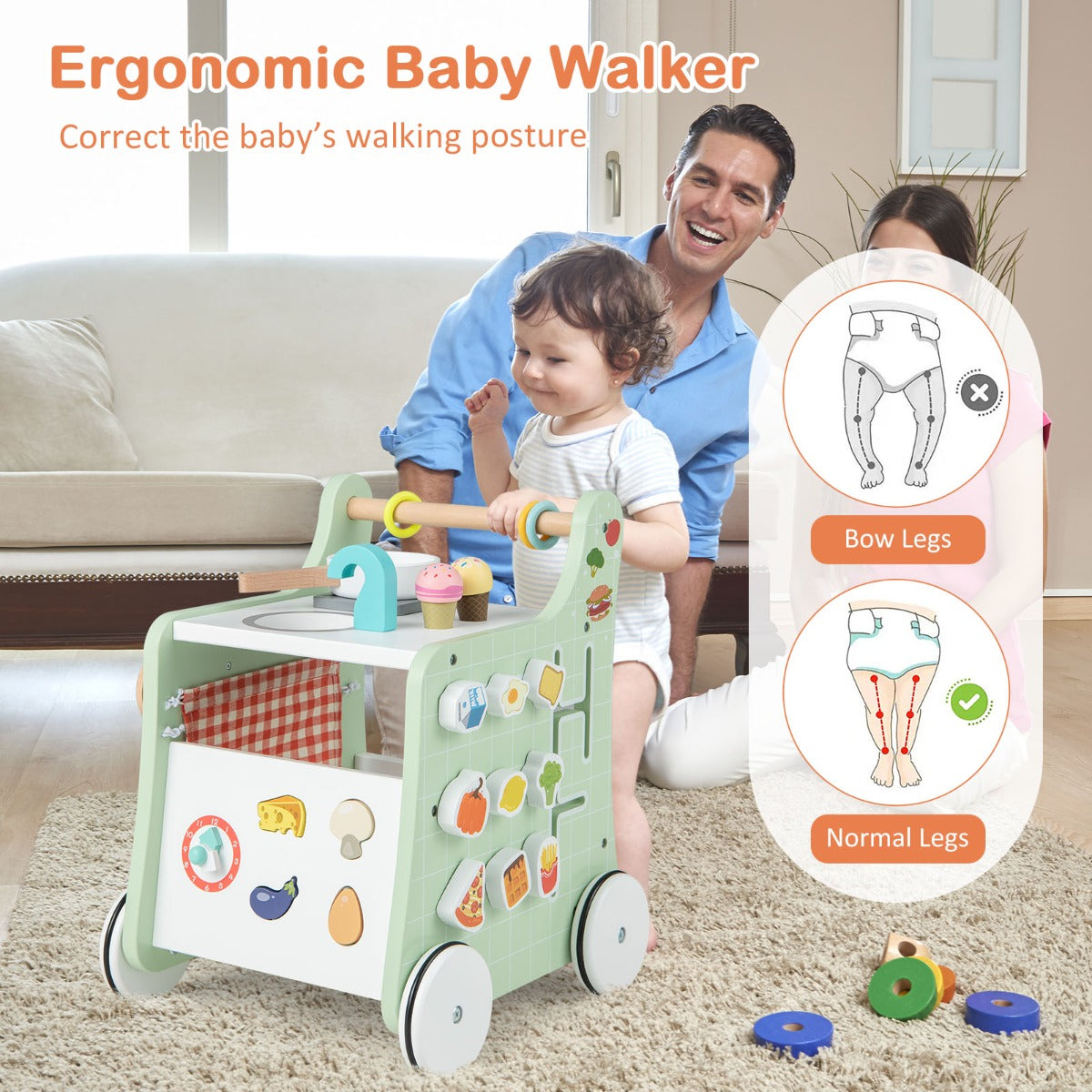 Toddler Walker with Play Kitchen