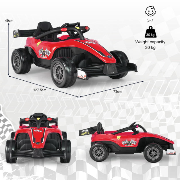 TurboDrive Kids Ride On Race Car with Remote Control