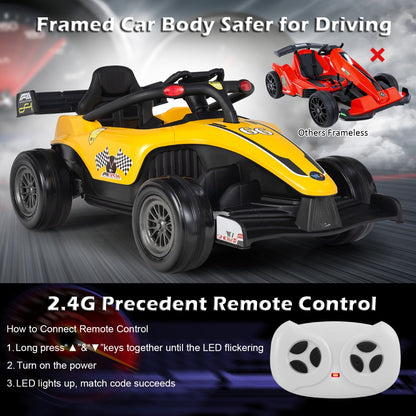 TurboDrive Kids Ride On Race Car with Remote Control