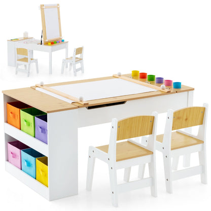 Kids Activity Table & Chair Set with Storage