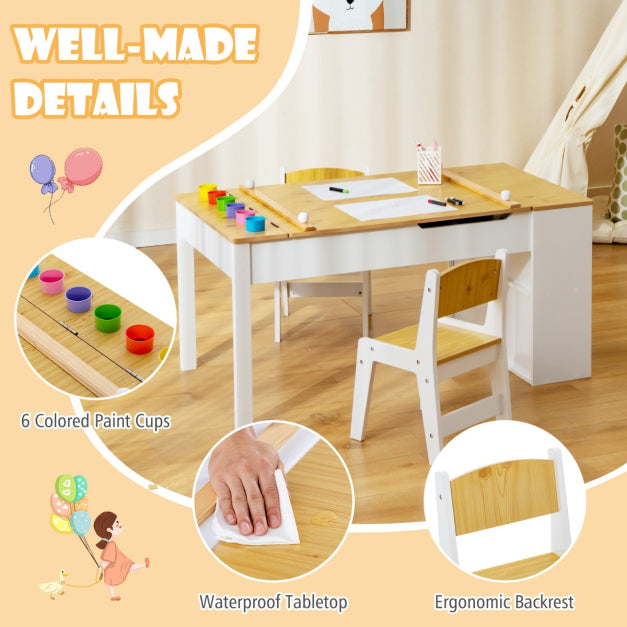 Kids Activity Table & Chair Set with Storage