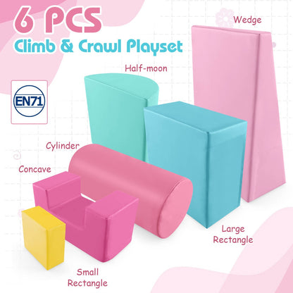 Climb 'n' Crawl 6-Piece Foam Blocks Activity Play Set