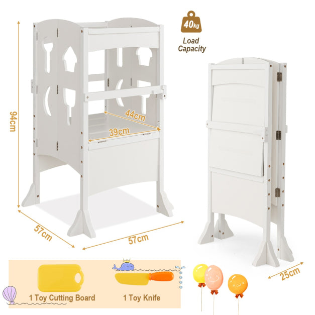 Folding Adjustable Montessori Learning Tower