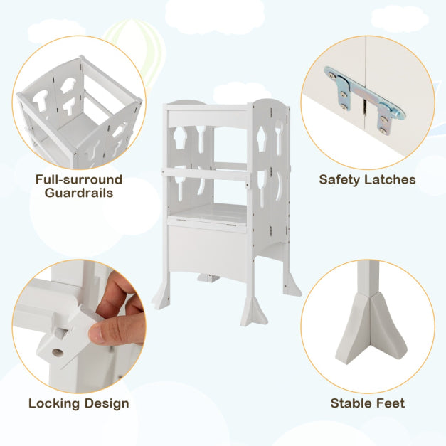 Folding Adjustable Montessori Learning Tower