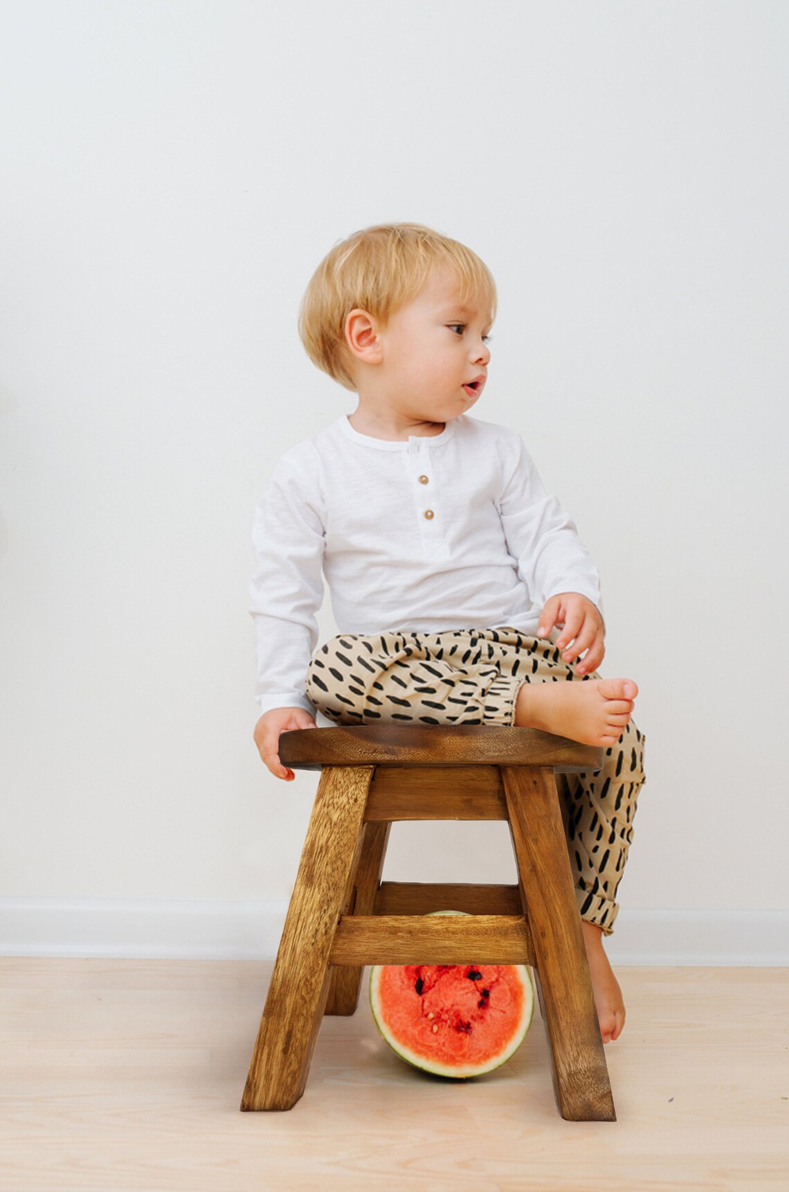 EcoCharm Handcrafted Kids' Stool - Monkey