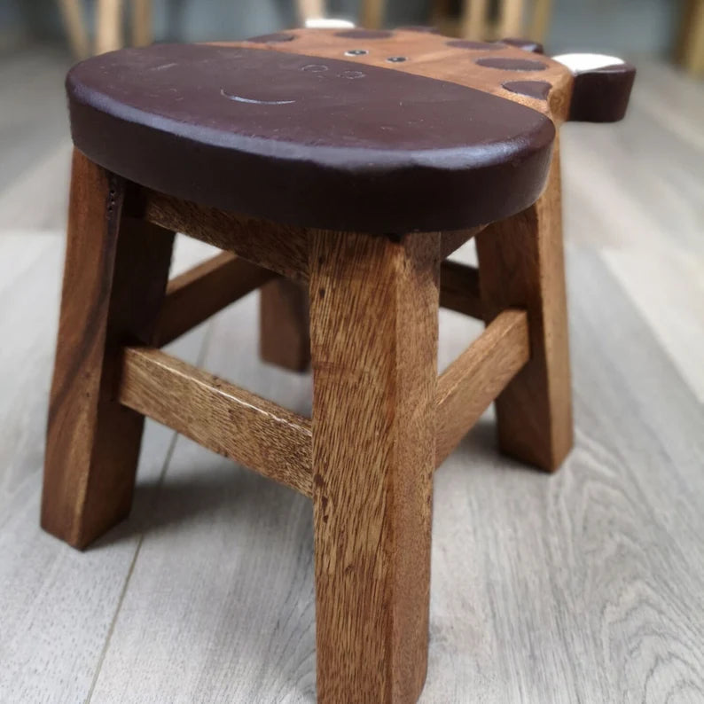 EcoCharm Handcrafted Kids' Stool - Giraffe