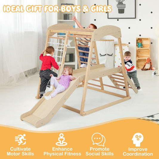 Toddler Climbing Toy Playset with Secure Metal Anchors