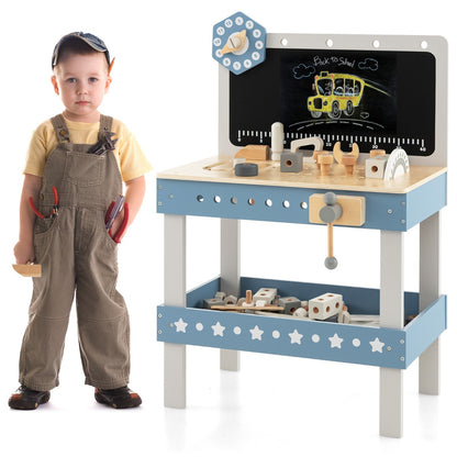 Kid's 61 Piece Pretend Play Tool Workbench Set