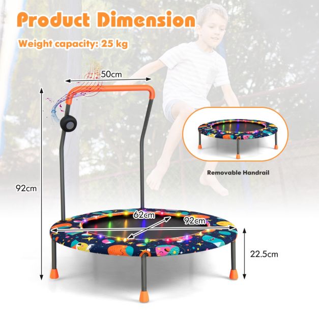 Mini Trampoline with Music & Led Lights