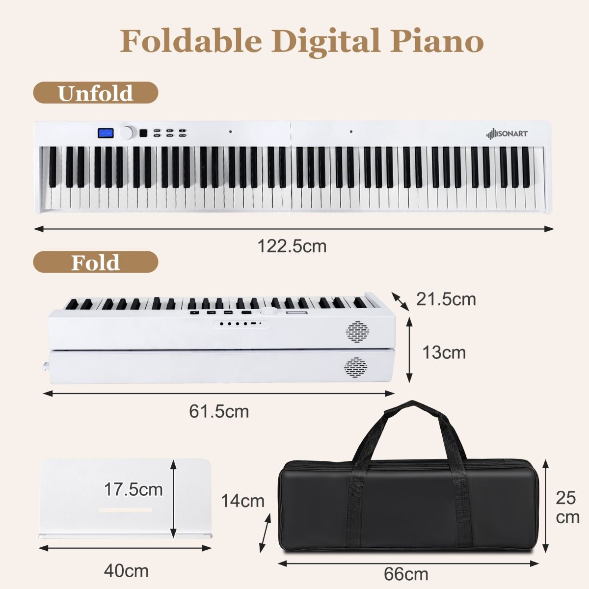 88 Key Folding Digital Piano