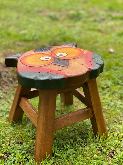 EcoCharm Handcrafted Kids' Stool - Owl