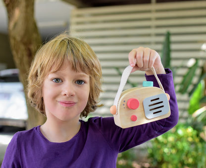 Kid's Wooden Radio Music Box