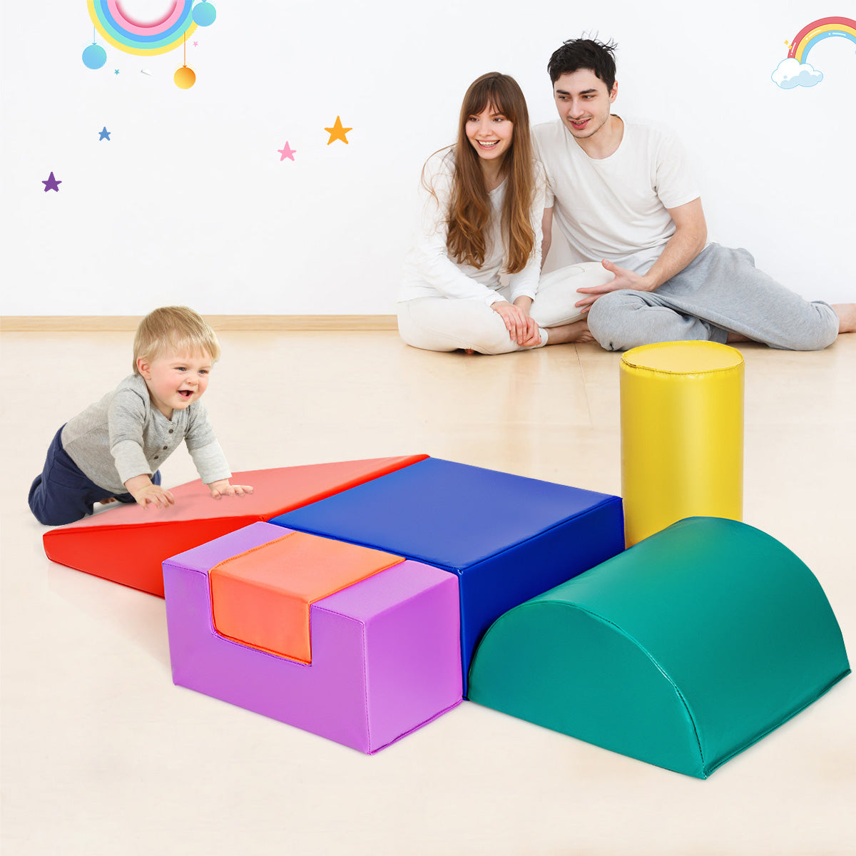 Climb 'n' Crawl 6-Piece Foam Blocks Activity Play Set