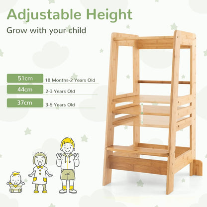 Woodlands Montessori Kitchen Step Stool for Toddlers