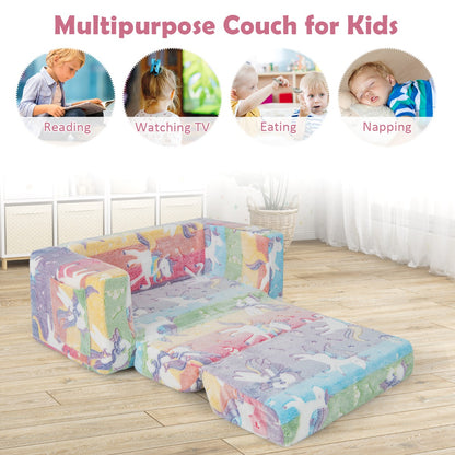 FunKids Sofa Chair with Removable Flannel Fabric Cover