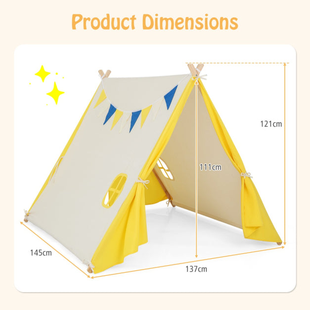 Indoor-Outdoor Adventure Triangle Kid's Play Teepee