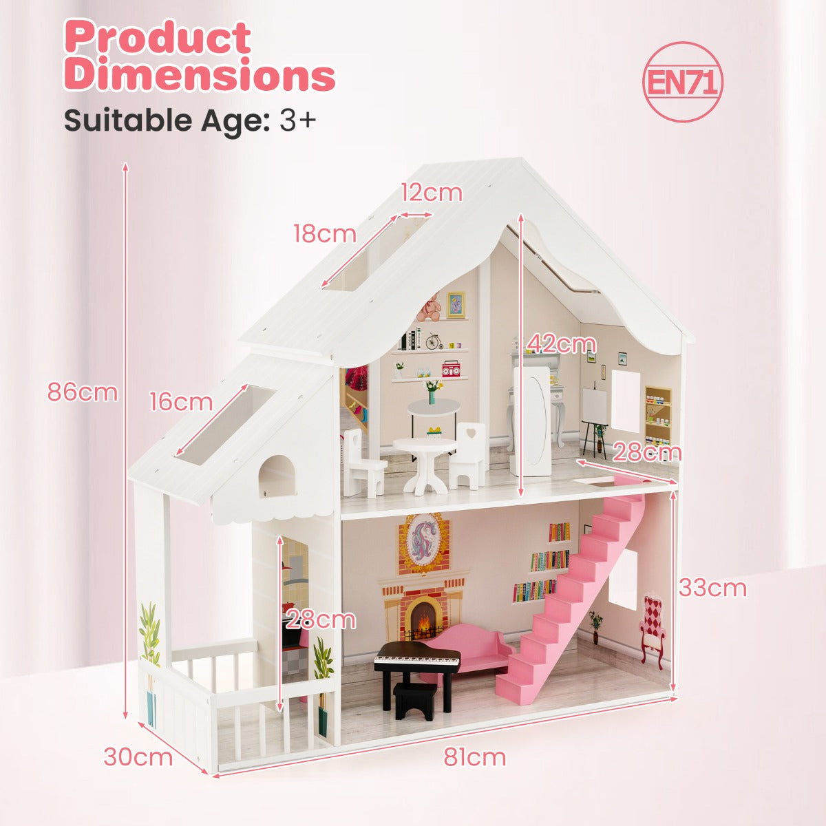 Kid's Enchanting DIY Dollhouse with Interchangeable Rooms