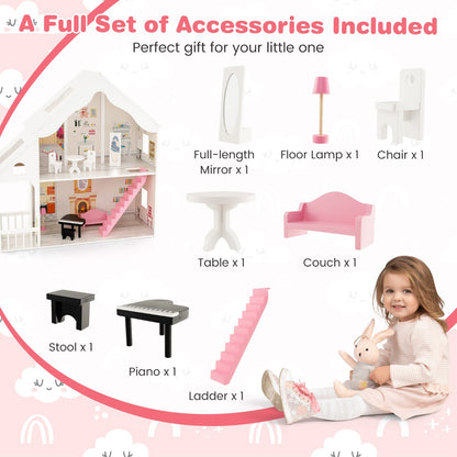 Kid's Enchanting DIY Dollhouse with Interchangeable Rooms