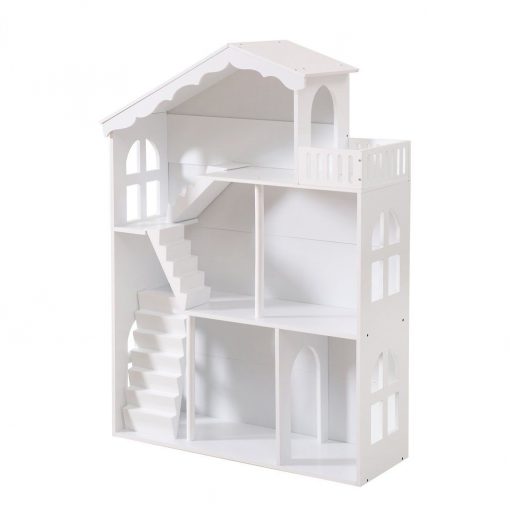 Ella Dollhouse Bookcase Storage Unit (White)