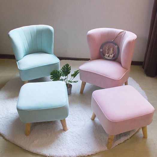 Kinsley Kid's Armchair and Stool - Aqua