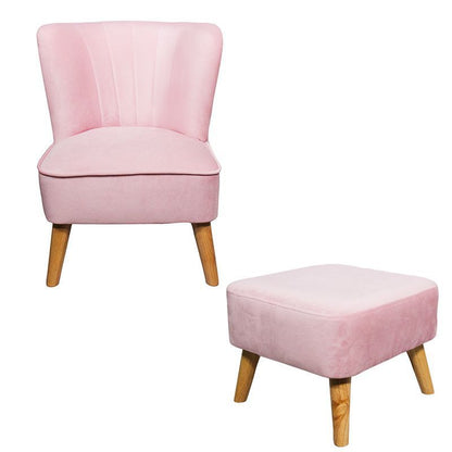 Kinsley Kid's Armchair and Stool - Pink